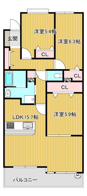 コスモステージひばりヶ丘アミュージア 間取り図画像