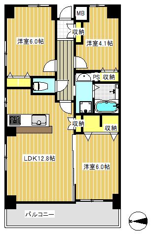 藤和シティホームズ南大泉（803） 間取り図画像