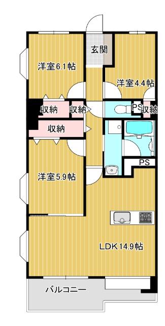 グランドクレスト清瀬 間取り図画像