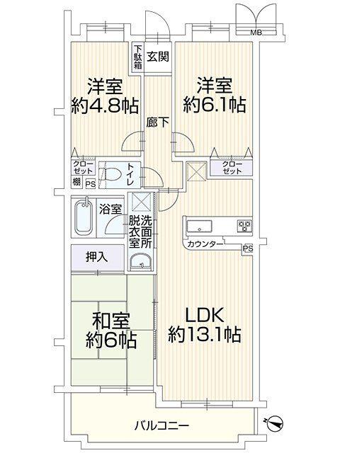 朝日パリオ保谷 間取り図画像