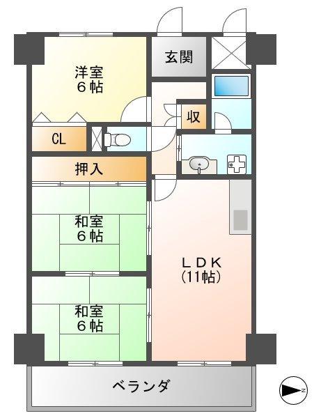 ウィステリア武庫之荘（102） 間取り図画像