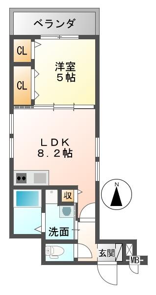フジパレス西本町（205） 間取り図画像