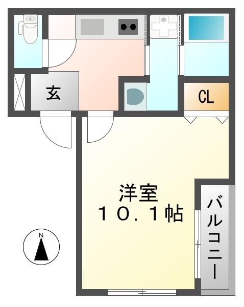 フジパレス西本町北通Ⅰ番館（303） 間取り図画像