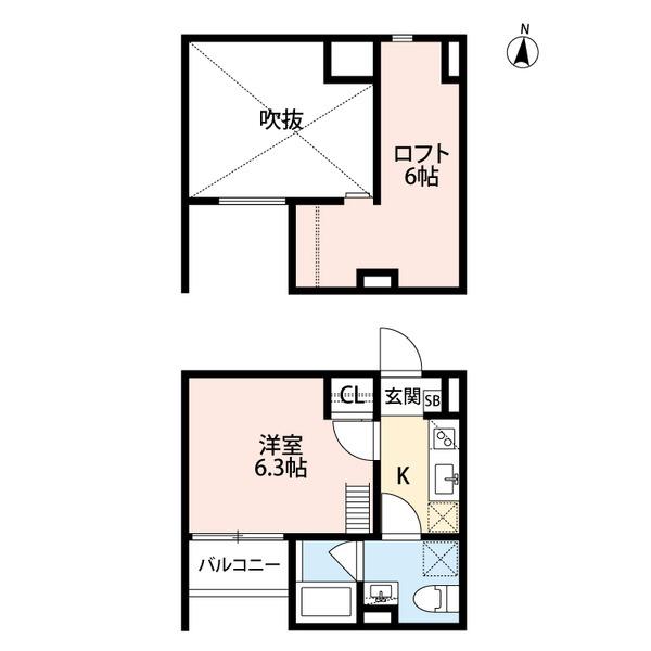 スカイヴィラ立花（203） 間取り図画像