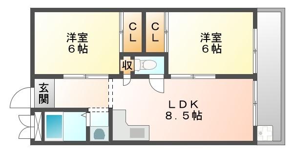 グランツ武庫川（106） 間取り図画像