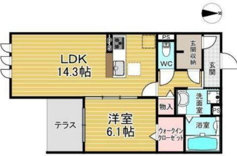 尼崎市水堂町アパート 間取り図画像