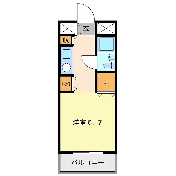 パシフィック南武庫之荘（206） 間取り図画像