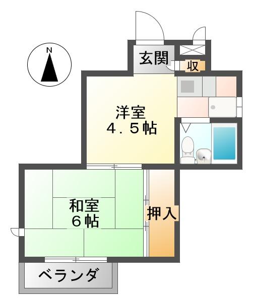パラツィーナ立花（204） 間取り図画像