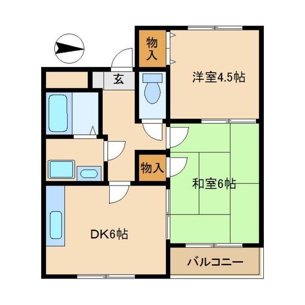スペリティ岡山５番館（203） 間取り図画像