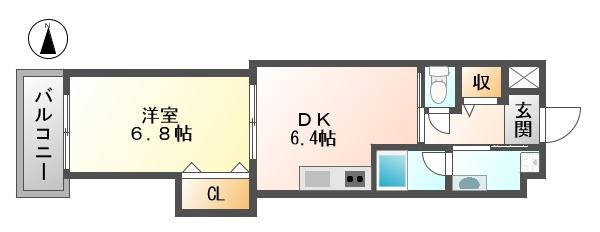 アミティ武庫之荘（206） 間取り図画像