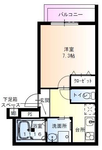 尼崎市東園田町アパート 間取り図画像