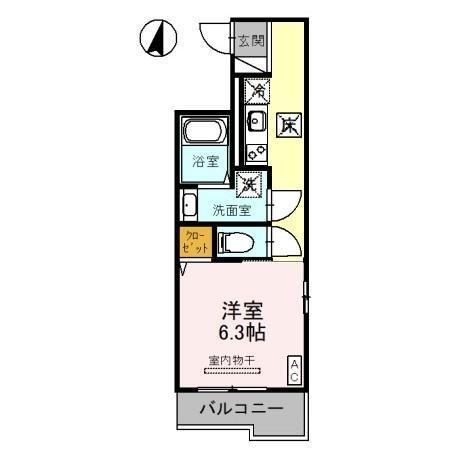 Ｄ−ｒｏｏｍ宮ノ前（103） 間取り図画像