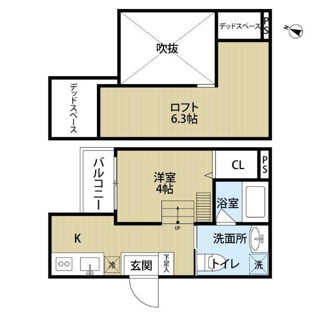 フォンテーヌ武庫川（201） 間取り図画像