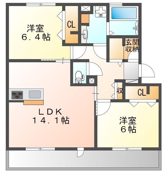 カーサ・イマキタ・ローザ（304） 間取り図画像