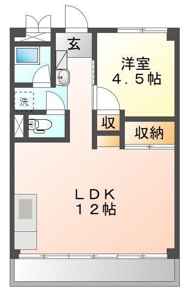 ビレッジハウス南清水タワー1号棟（325） 間取り図画像