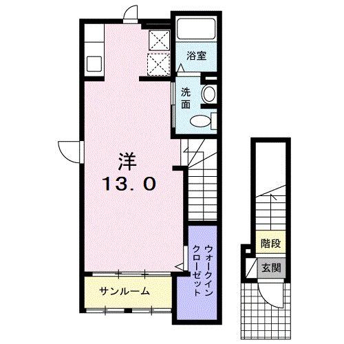 エトワール学文殿Ｂ（201） 間取り図画像