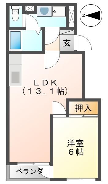 ローズコート富松（306） 間取り図画像