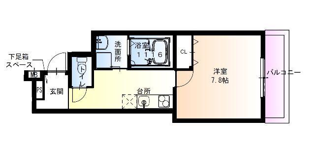フジパレス阪急園田ＥＡＳＴⅤ番館（303） 間取り図画像