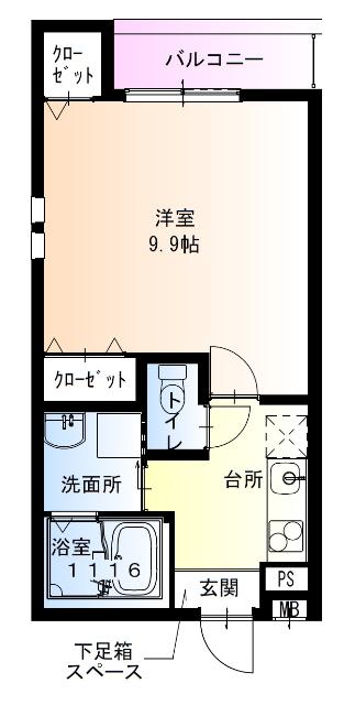 フジパレス長洲公園Ⅰ番館（101） 間取り図画像