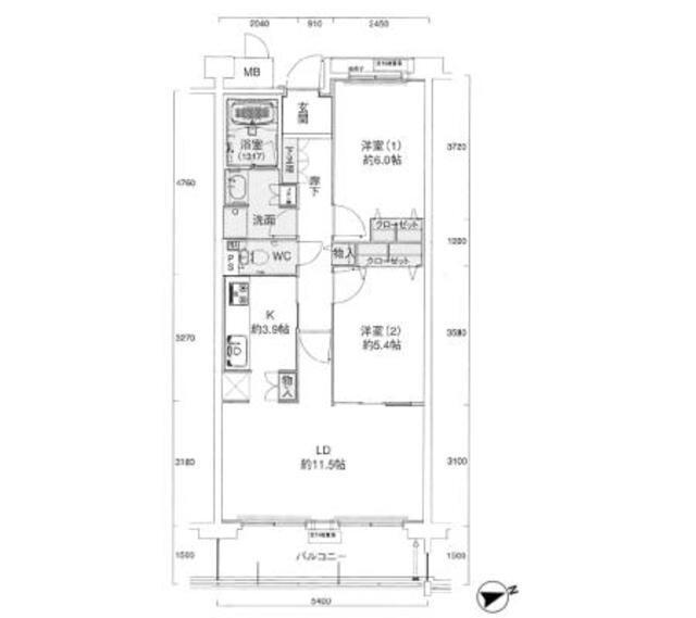 甲子園三番町ハイツ（514） 間取り図画像