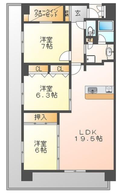 ベレッツァ尼崎 間取り図画像
