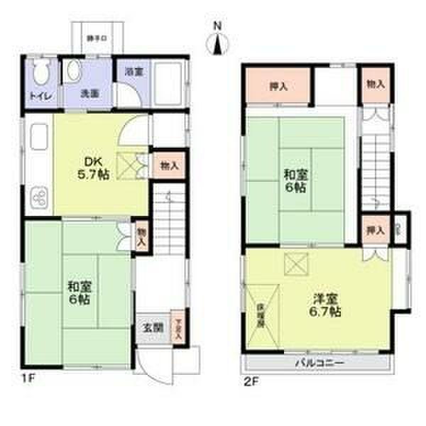武庫之荘東戸建 間取り図画像