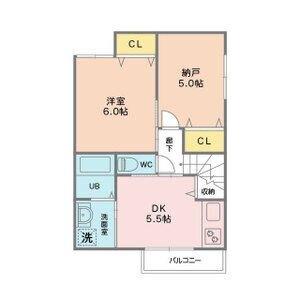 杭瀬南新町2丁目アパート（2F） 間取り図画像