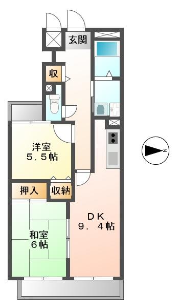 ユーコート武庫之荘（301） 間取り図画像