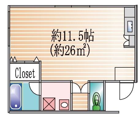七松ハイツ（202） 間取り図画像
