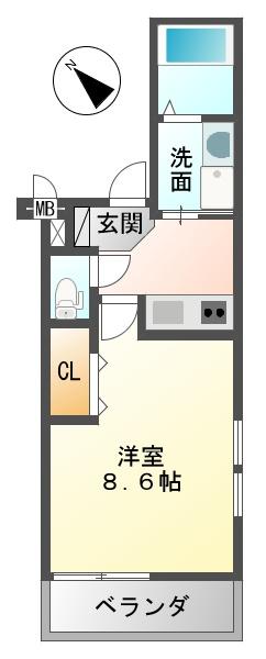 フジパレス北城内EAST（302） 間取り図画像