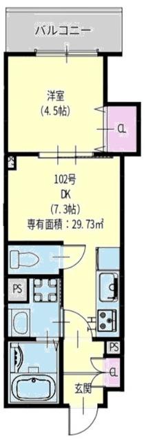 クリエオーレ元浜町（202） 間取り図画像
