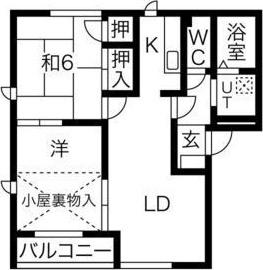ウインズ園田 西棟（0201） 間取り図画像