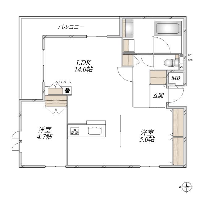 Ｍａｉｓｏｎ　Ｖｅｒｉｔｅ　武庫之荘（201） 間取り図画像