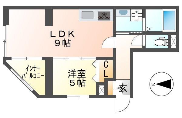 フラワー通りⅡ番館（201） 間取り図画像