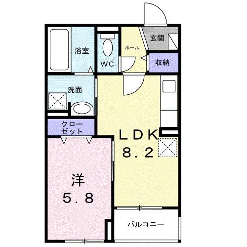 浜甲子園１丁目アパート（202） 間取り図画像