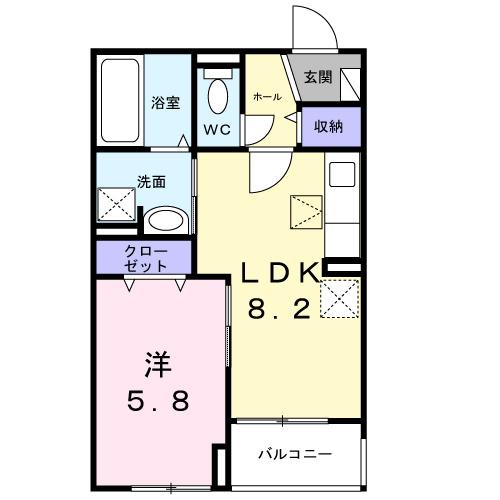 浜甲子園１丁目アパート（102） 間取り図画像