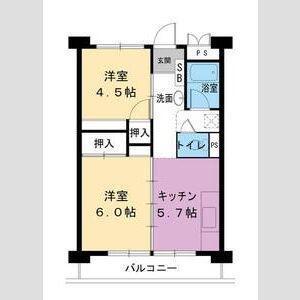 ビレッジハウス南清水タワー1号棟（717） 間取り図画像