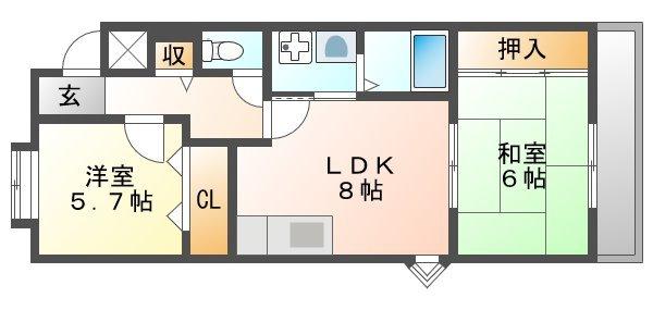 ヴィラトヨナカ（405） 間取り図画像