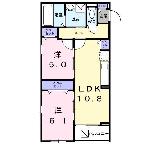 アルストロメリアⅤ（303） 間取り図画像
