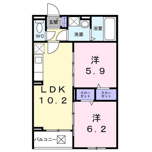 アルストロメリアⅤ（302） 間取り図画像
