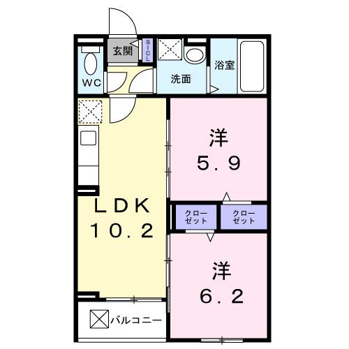 アルストロメリアⅤ（202） 間取り図画像
