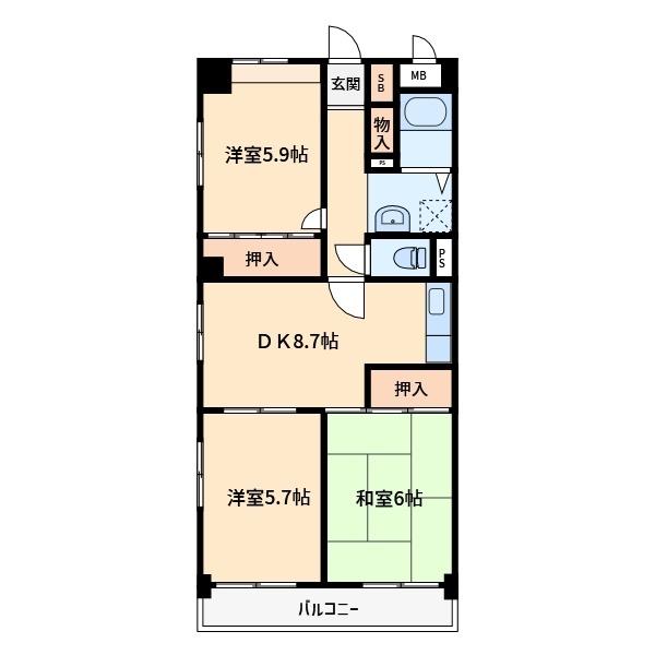 アダージオ若王寺（305） 間取り図画像