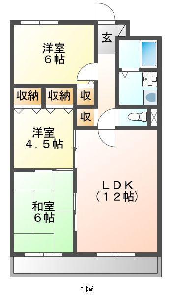 シャトル瑞穂（205） 間取り図画像
