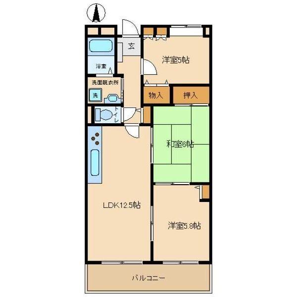 アグア（302） 間取り図画像