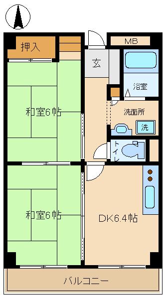 フェリス武庫之荘（304） 間取り図画像
