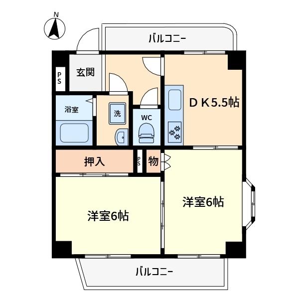 サンパレス２１尼崎（303） 間取り図画像
