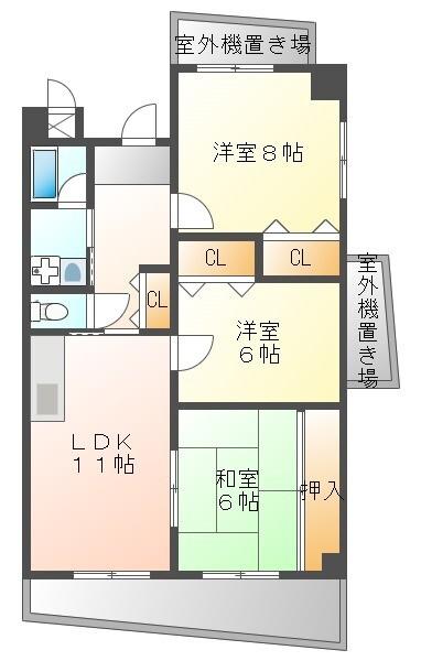 ラ・フォーレ武庫川（205） 間取り図画像