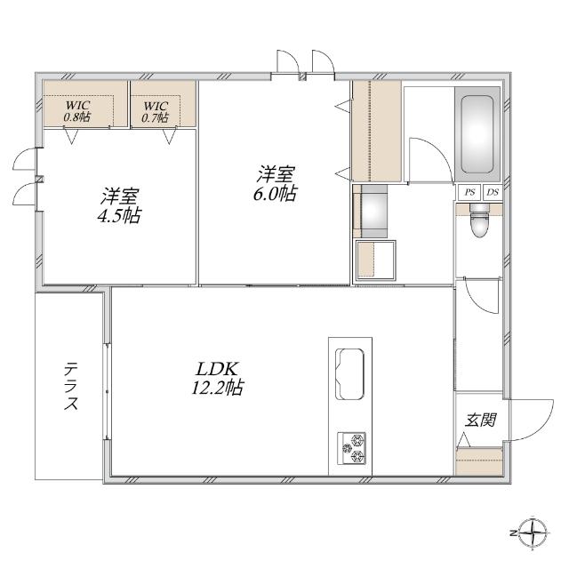 尼崎市南塚口町２丁目へーベルメゾン西棟（103） 間取り図画像