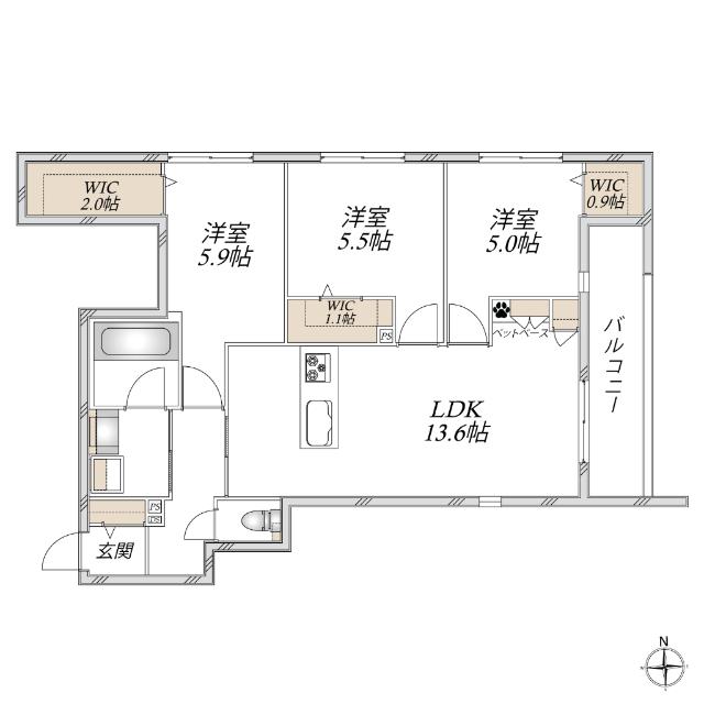 ＨＥＢＥＬ　ＭＡＩＳＯＮ　Ｍｙ　Ｐｌｉｓ（205） 間取り図画像