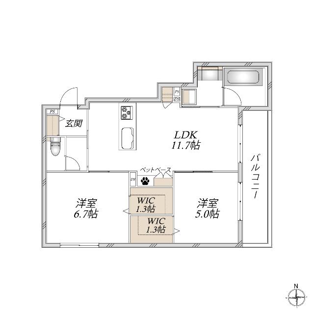 ＨＥＢＥＬ　ＭＡＩＳＯＮ　Ｍｙ　Ｐｌｉｓ（203） 間取り図画像